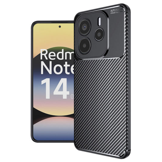 Case for Xiaomi Redmi Note 14 5G, Techsuit, CarbonFiber, Black