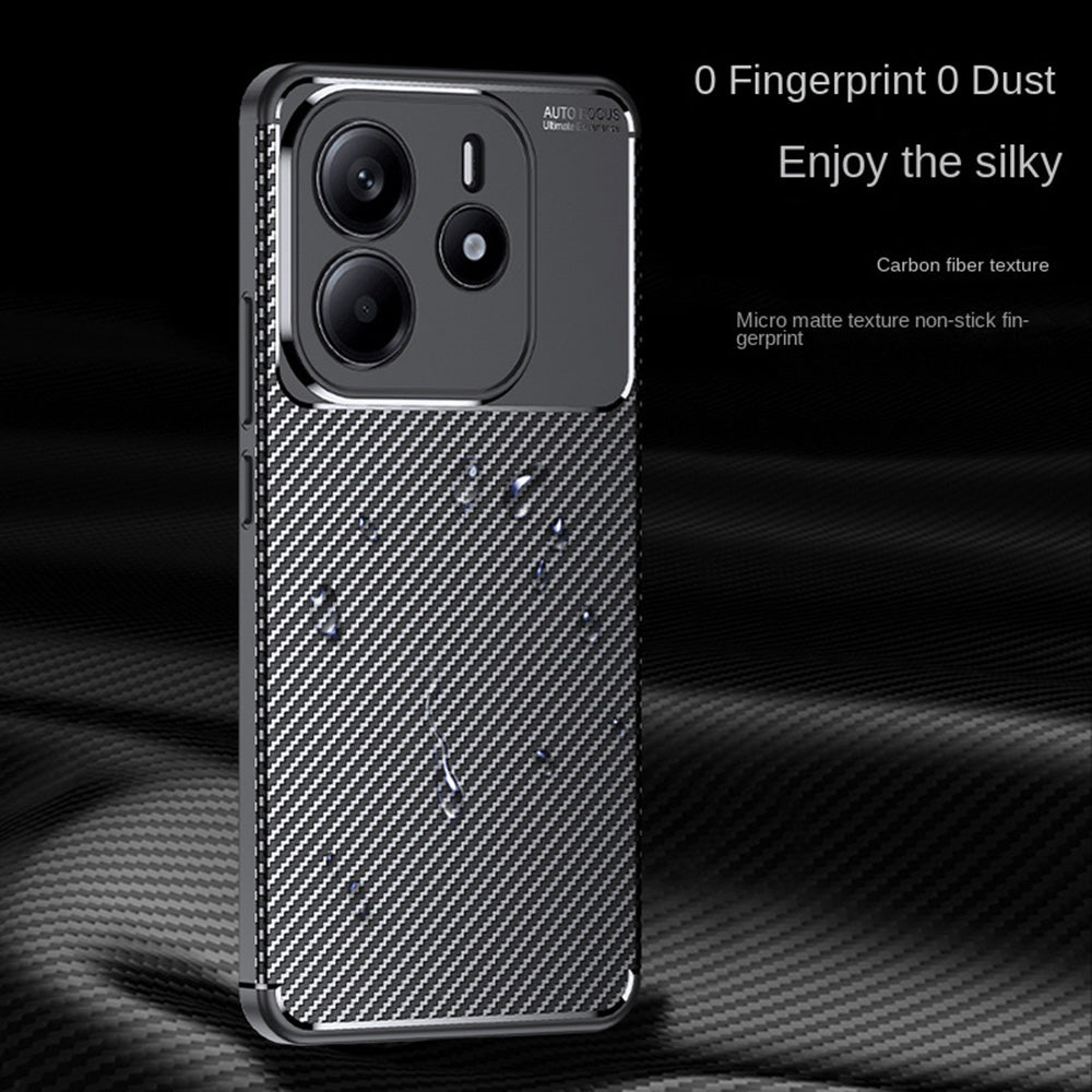 Case for Xiaomi Redmi Note 14 5G, Techsuit, CarbonFiber, Black