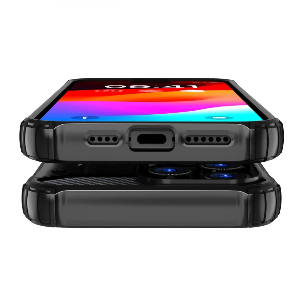 Case for Xiaomi Redmi Note 14 5G, Techsuit, Hybrid Armor, Black