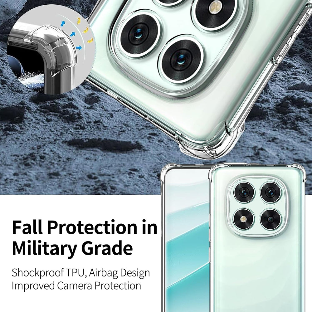 Case for Xiaomi Redmi Note 14 Pro 4G, Techsuit, Shockproof Clear, Transparent