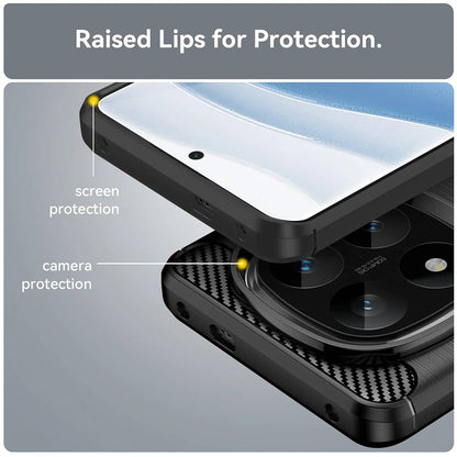 Case for Xiaomi Redmi Note 14 Pro+ 5G, Techsuit, Carbon, Black