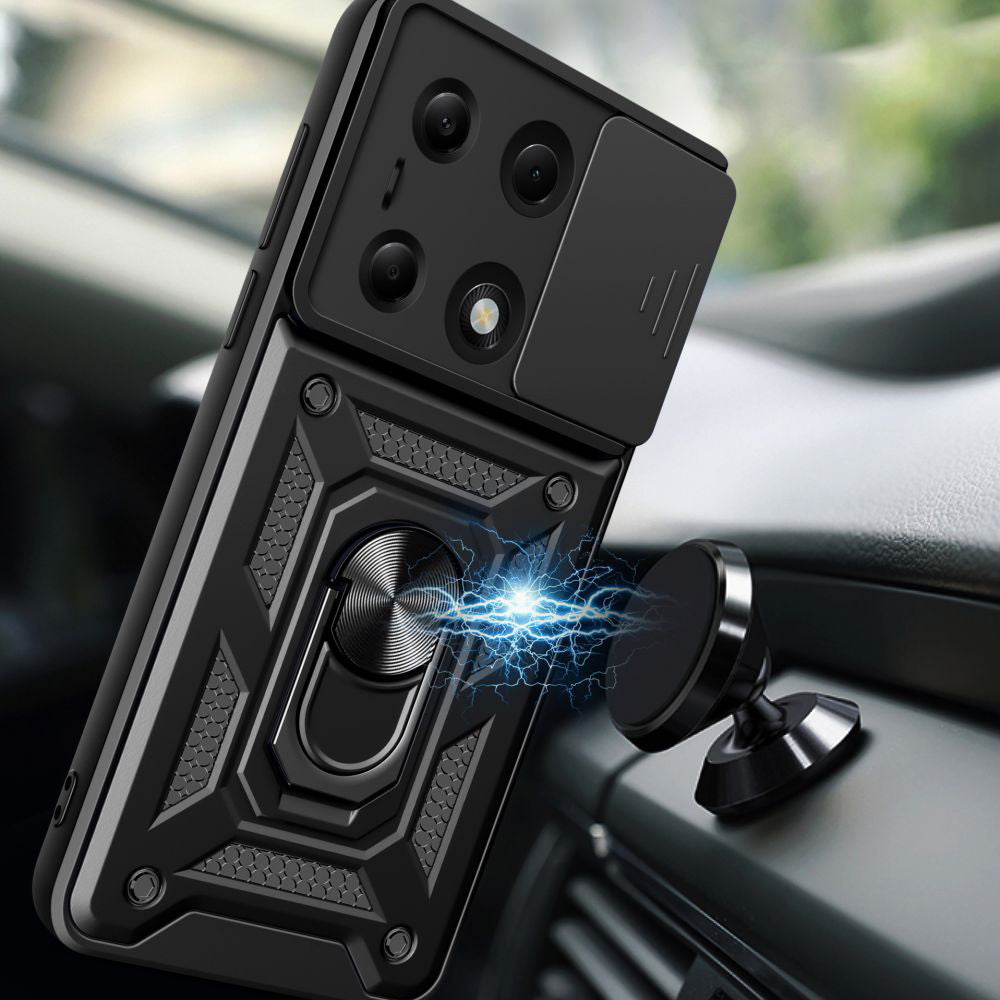 Case for Xiaomi Redmi Note 14S / Note 13 Pro 4G / Poco M6 Pro 4G, Techsuit, CamShield, Black