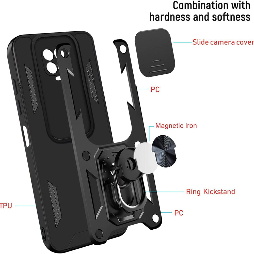 Case for Xiaomi Redmi Note 9S / Note 9 Pro / Note 9 Pro Max, Techsuit, CamShield, Black