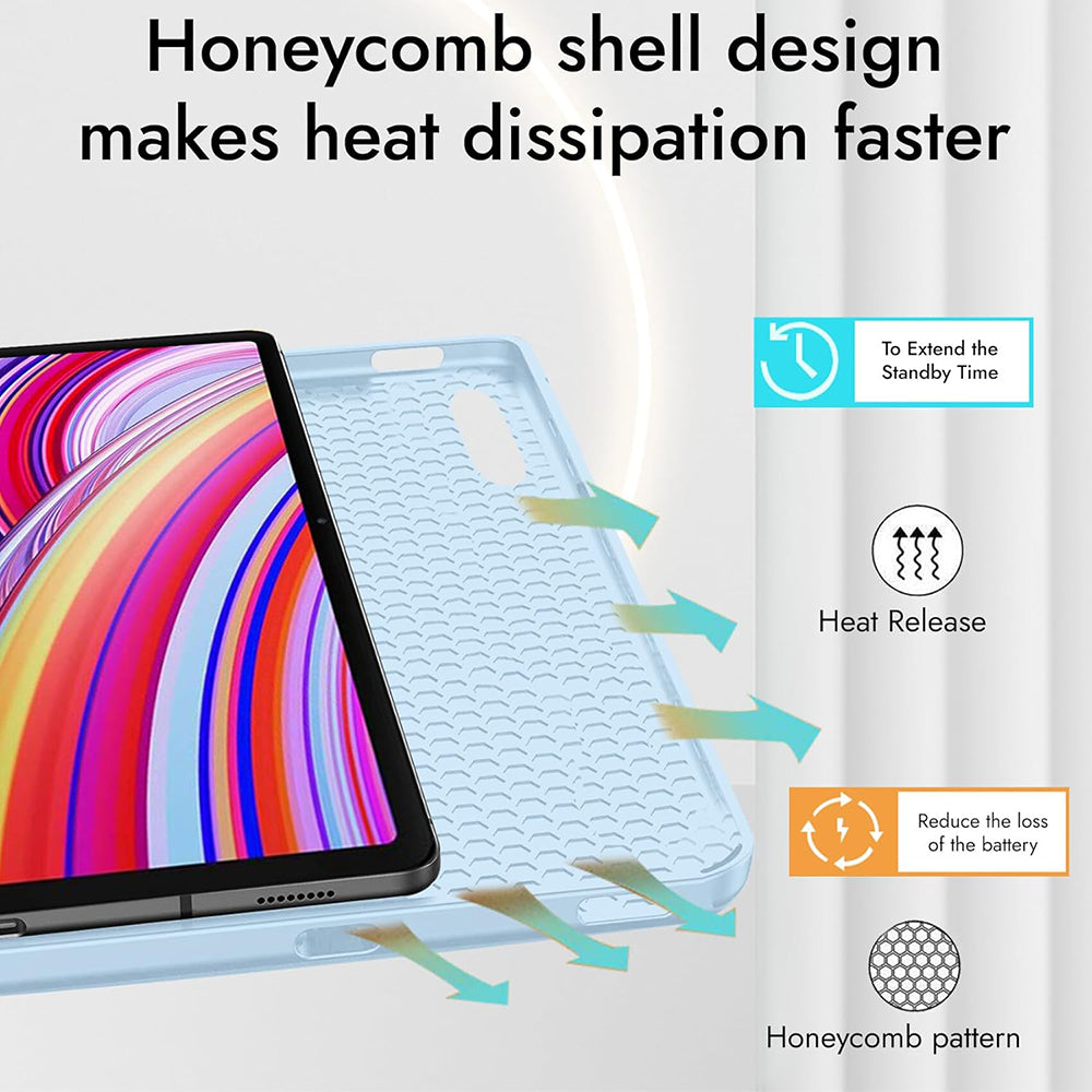 Case for Xiaomi Redmi Pad 2 Pro, Techsuit, Flex Trifold, Blue