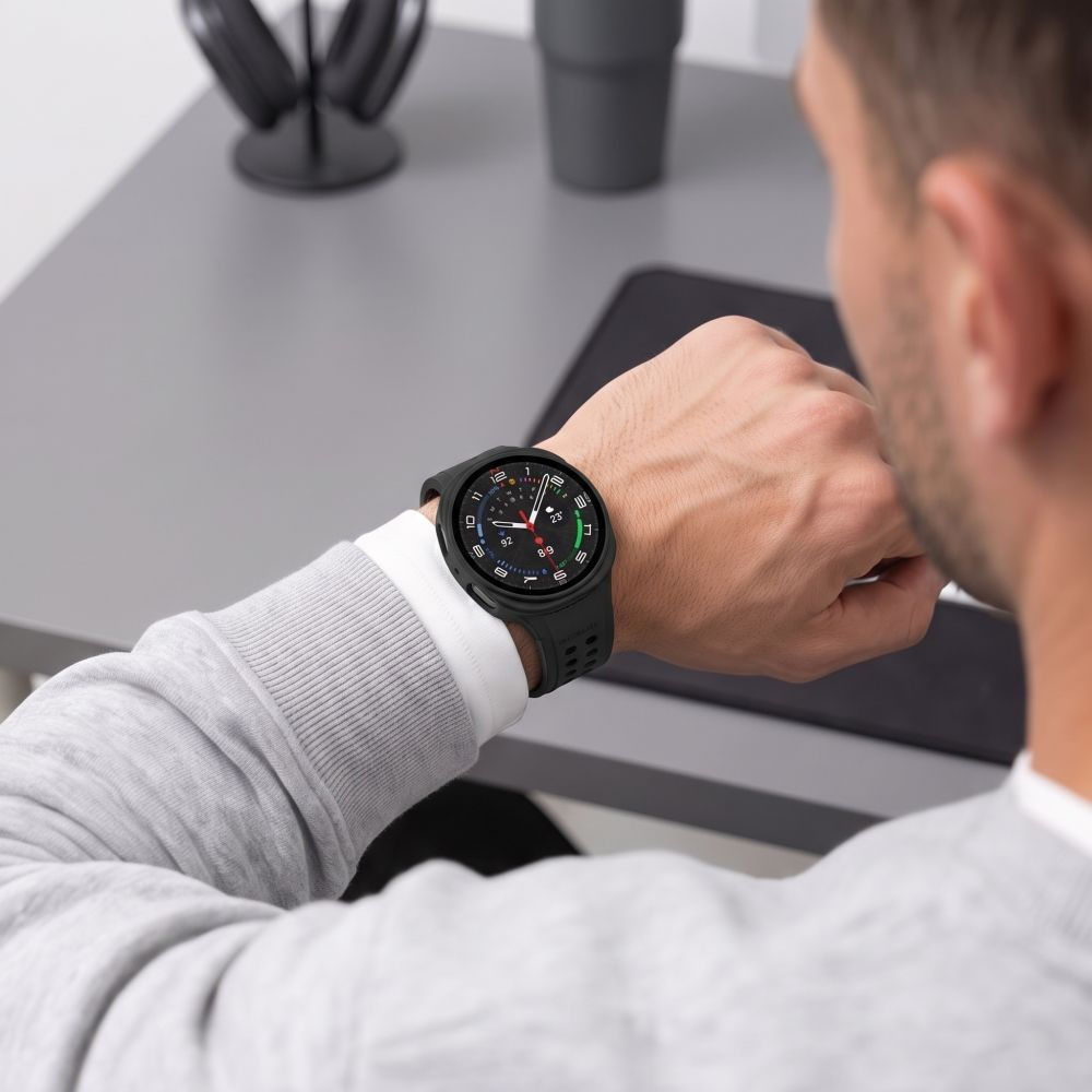 Tech-Protect Defense Case for Samsung Galaxy Watch 9 / Watch8 44mm, Set of 2 pieces, Black / Transparent