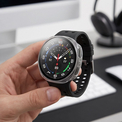 Tech-Protect Defense Case for Samsung Galaxy Watch 9 / Watch8 44mm, Set of 2 pieces, Black / Transparent
