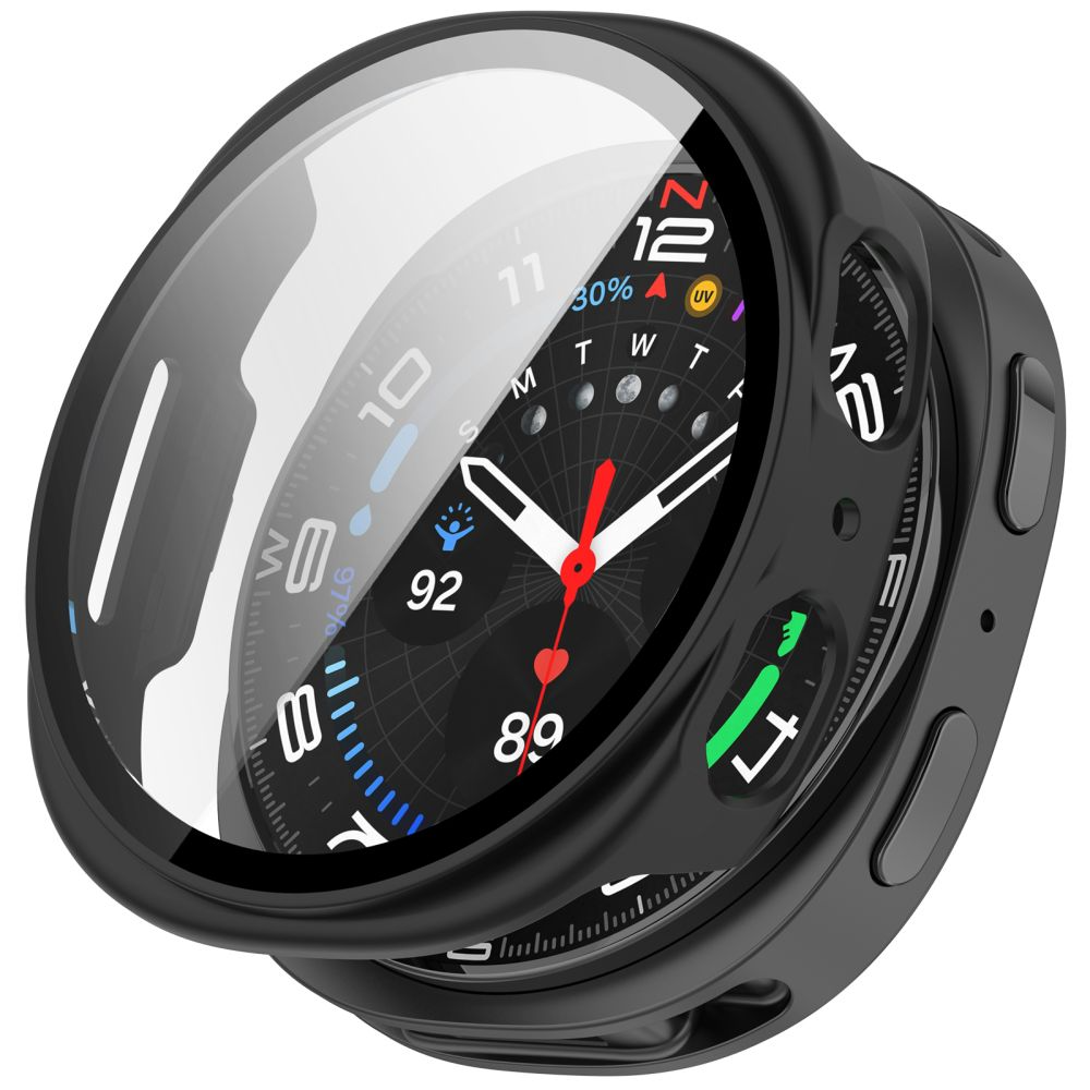 Tech-Protect Defense Case for Samsung Galaxy Watch 9 / Watch8 44mm, Set of 2 pieces, Black / Transparent