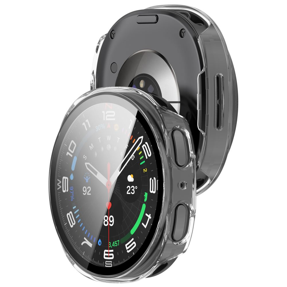 Tech-Protect Defense Case for Samsung Galaxy Watch 9 / Watch8 44mm, Set of 2 pieces, Black / Transparent