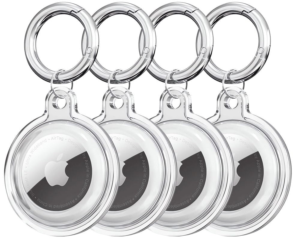 Tech-Protect Icon Case for Apple AirTag, Set of 4, Transparent