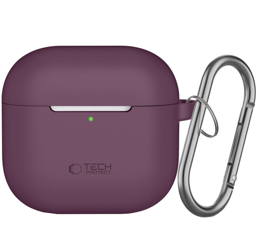 Tech-Protect Silicone Hook Case for Apple AirPods 4 / AirPods 5, Burgundy