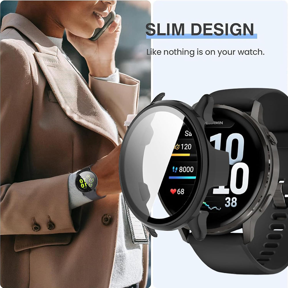 Techsuit Defense360 Pro Case for Garmin Venu 4 45mm, Navy Blue