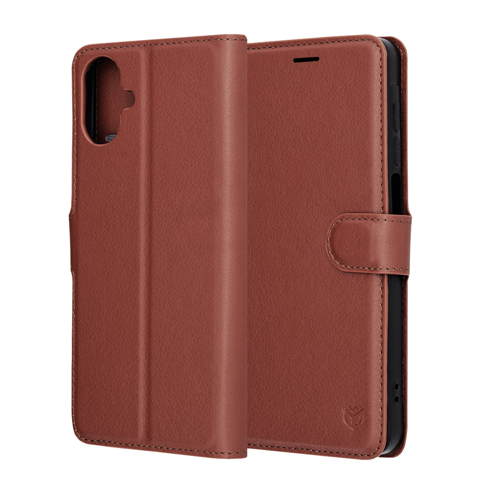 Case for Samsung Galaxy A07 4G A075, Techsuit, Leather Folio, Brown