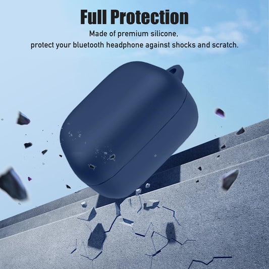 Techsuit Silicone Case for Samsung Galaxy Buds4 / Buds4 Pro, Navy Blue