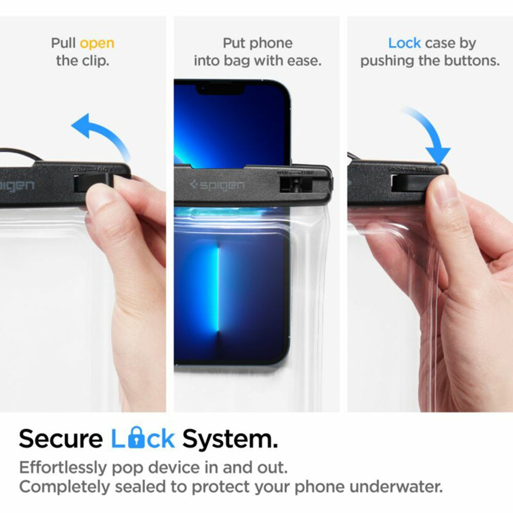 Universal Waterproof Case for Phone max. 6.9inch, Spigen, A610, Transparent AMP04530