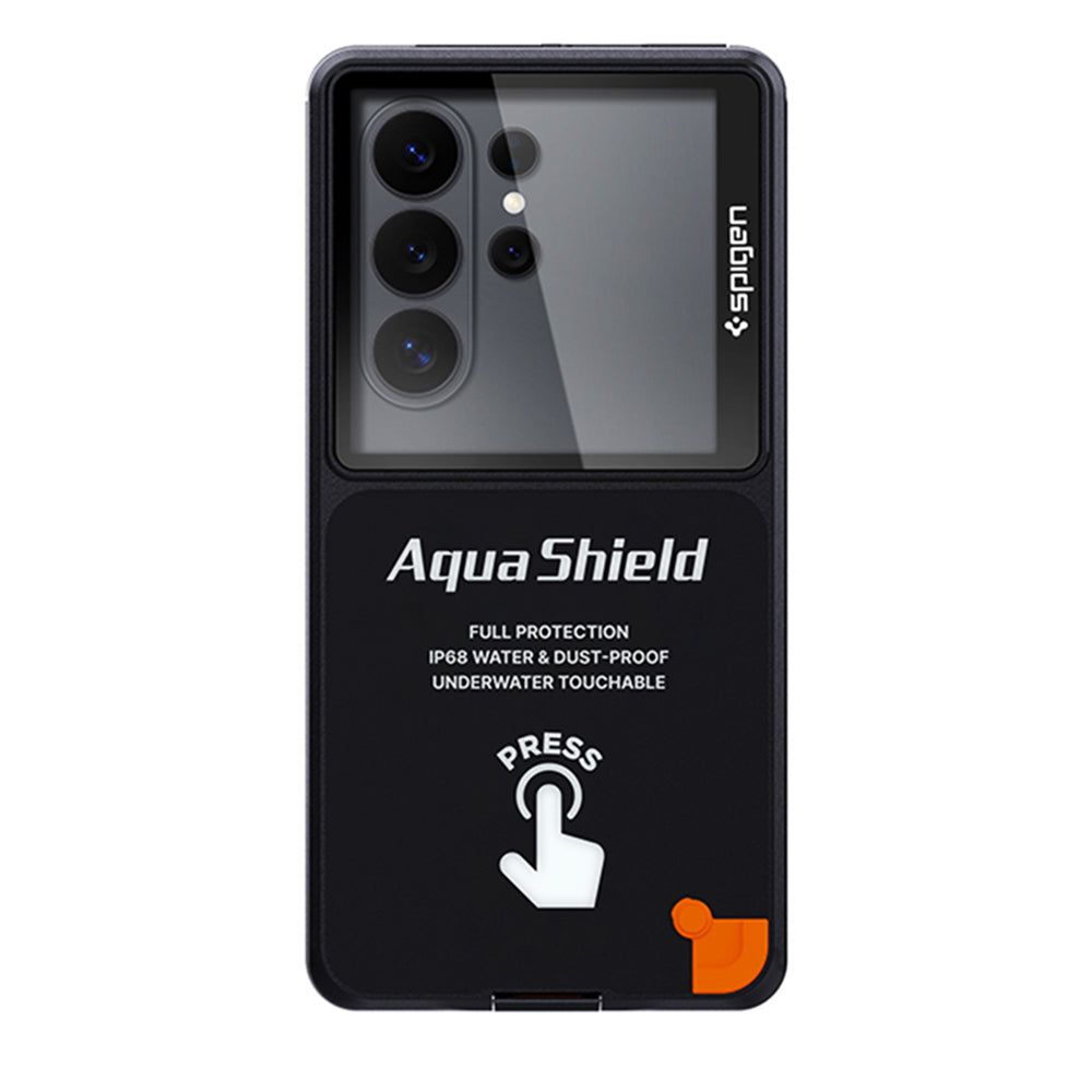 Spigen Universal Waterproof Case for Phone max. 6.9inch, Aqua Shield A604, Black ACS11675