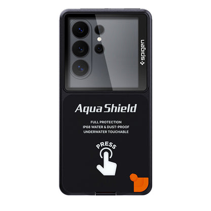Spigen Universal Waterproof Case for Phone max. 6.9inch, Aqua Shield A604, Black ACS11675