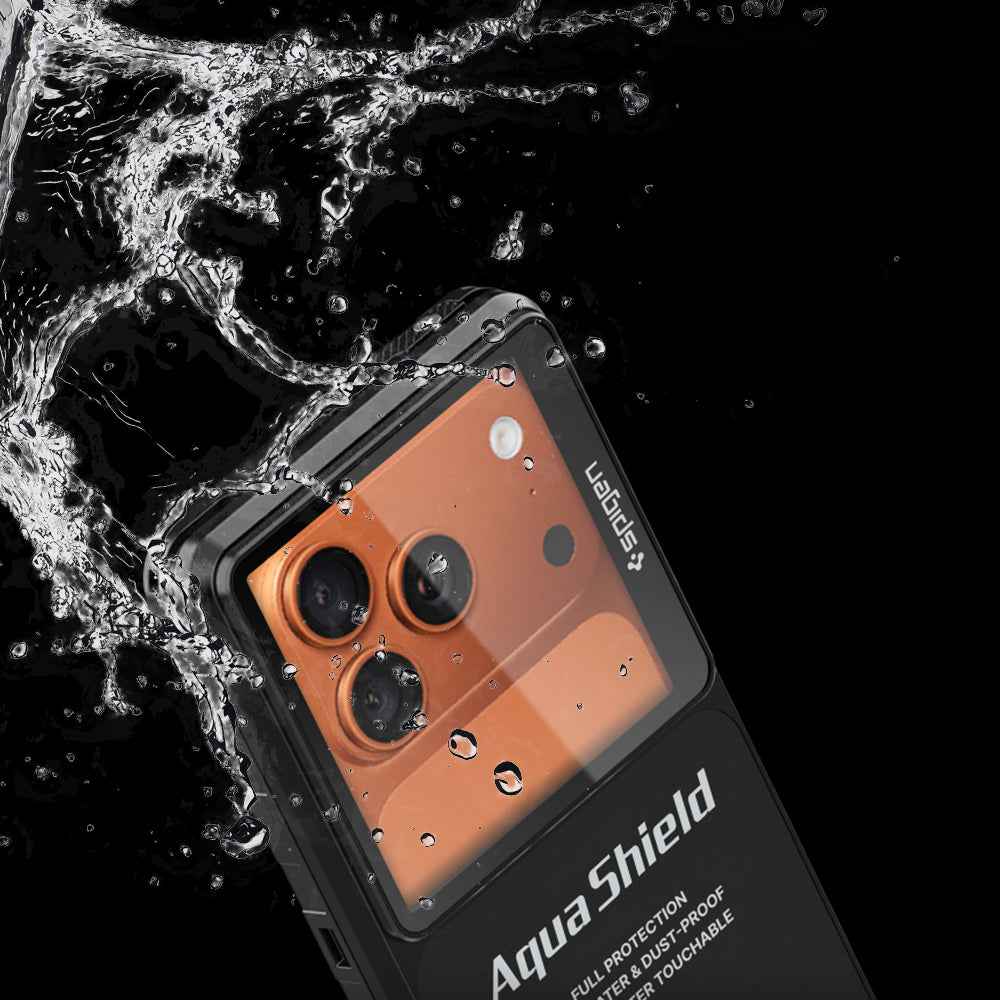Spigen Universal Waterproof Case for Phone max. 6.9inch, Aqua Shield A604, Black ACS11675