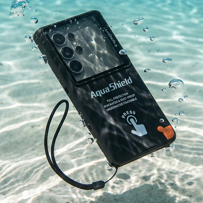 Spigen Universal Waterproof Case for Phone max. 6.9inch, Aqua Shield A604, Black ACS11675
