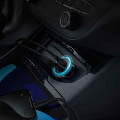 Anker 323 Car Charger, 52.5W, 3A, 1 x USB-A - 1 x USB-C, Black A2735G11 