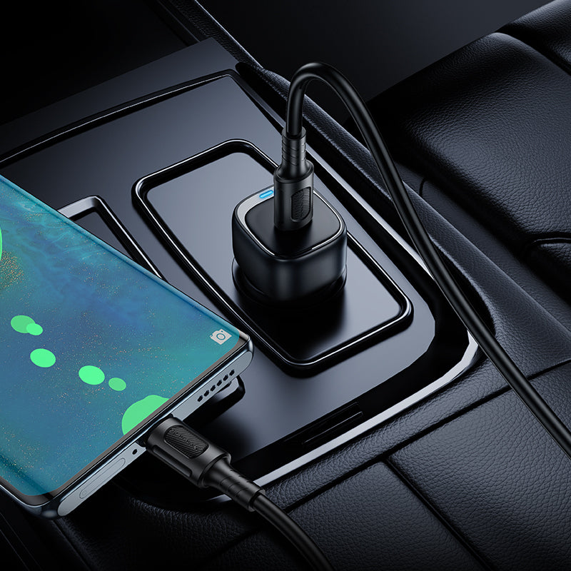 Borofone BZ34A Cloud Car Charger, 20W, 3A, 1 x USB-C, Black