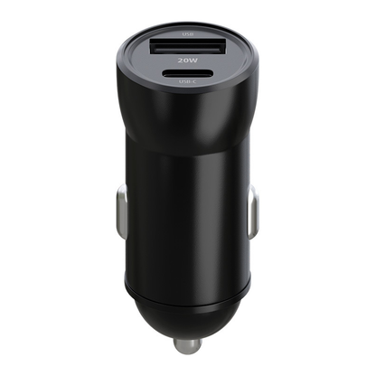 Car Charger with Lightning Cable MaXlife MXCC-04, 20W, 3A, 1 x USB-A - 1 x USB-C, Black