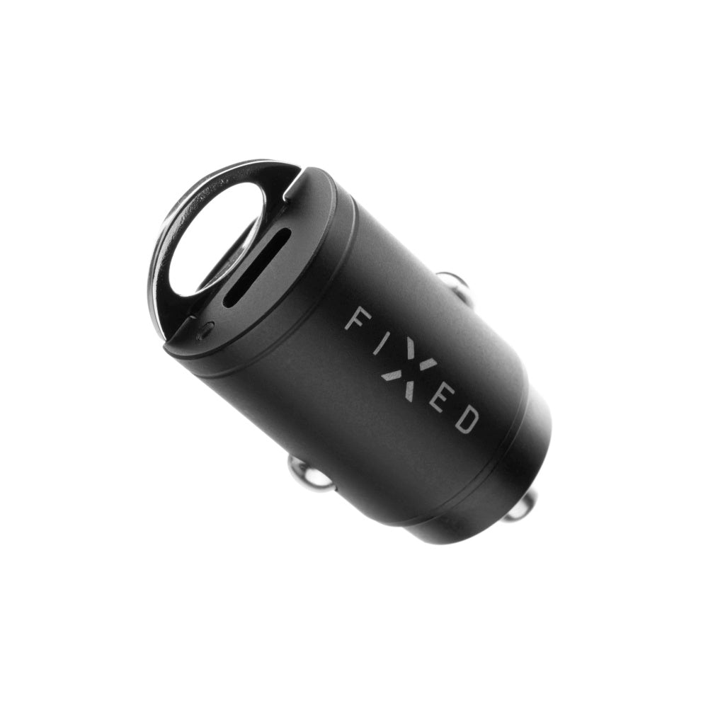 Fixed Auto Charger, 30W, 3A, 2 x USB-C, Black
