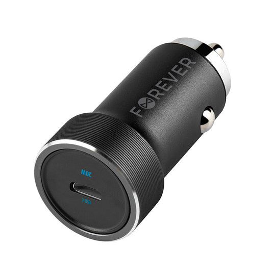 Forever CC-06 Car Charger, 20W, 3A, 1 x USB-C, Black