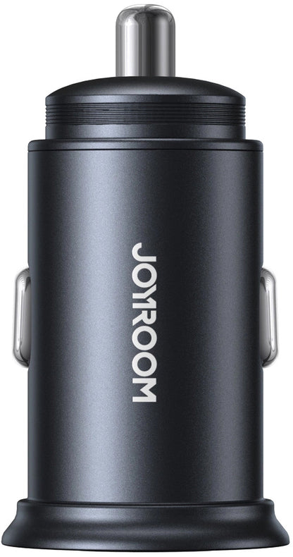 Joyroom JR-CCN04 Car Charger, 60W, 3A, 1 x USB-A - 1 x USB-C, Black