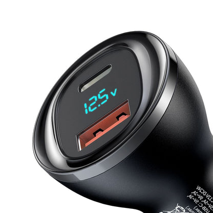 McDodo CC-5670 Auto Charger Display, 95W, 5A, 1 x USB-A - 1 x USB-C, Black