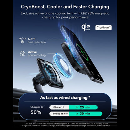 ESR Wireless Car Charger, 25W, Black