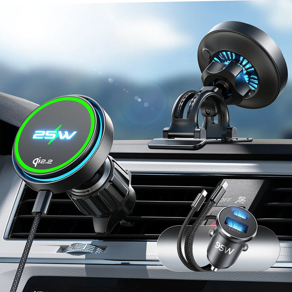 Wireless Car Charger Lisen W116, 25W, Black YL0225060018