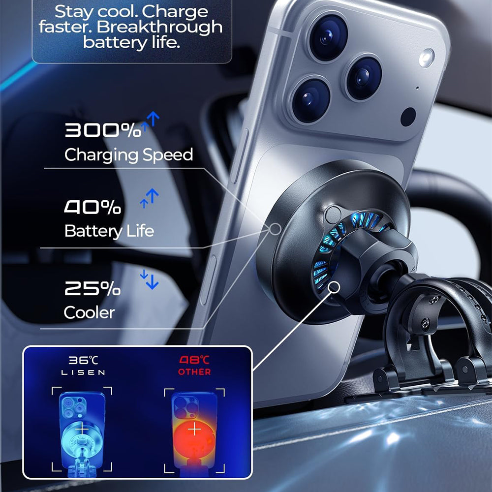 Wireless Car Charger Lisen W116, 25W, Black YL0225060018
