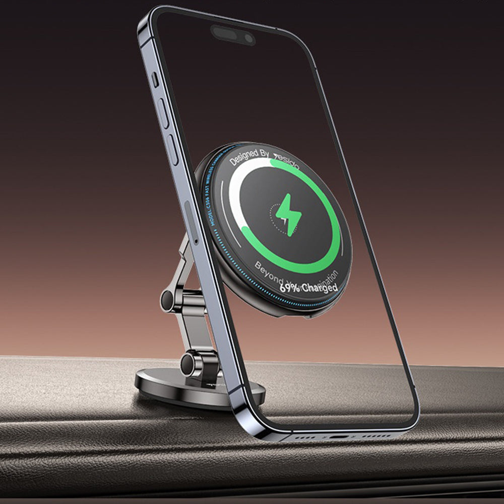 Yesido C306 Wireless Car Charger, 15W, 1.67A, Black