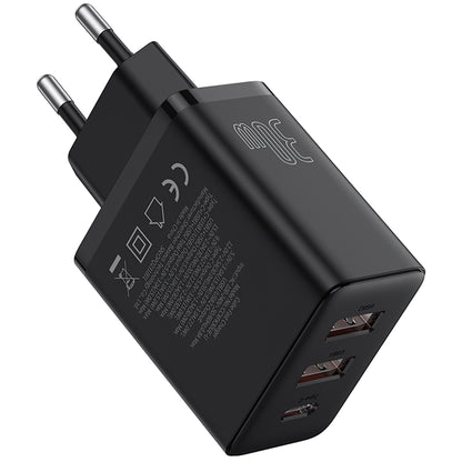 Network Charger Baseus Cube, 30W, 3A, 1 x USB-C - 2 x USB-A, Black P10111402113-00 