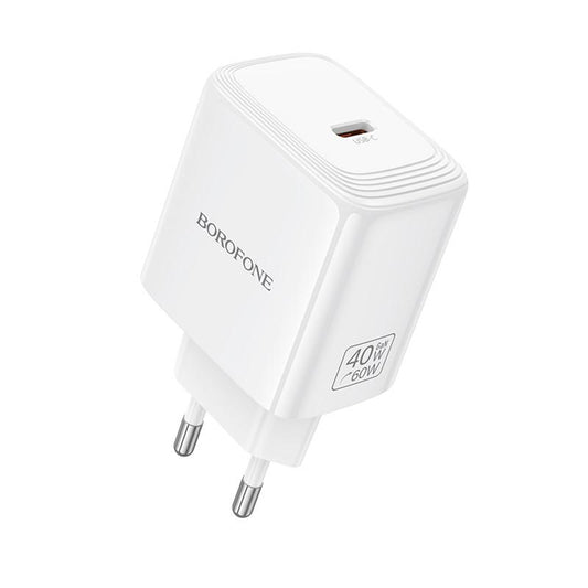 Borofone BN33 Fuente Network Charger, 40W, 1 x USB-C, White