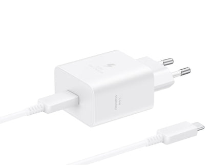 Samsung USB-C Network Charger with Cable, 45W, 4.05A, 1 x USB-C, White EP-T4511XWEGEU