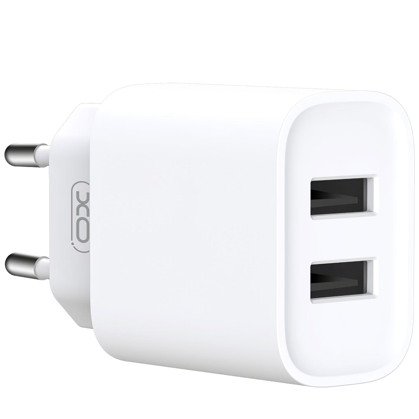 Network Charger with microUSB Cable XO Design CE02C, 10.5W, 2.1A, 2 x USB-A, White 