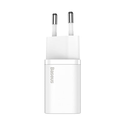 Baseus Super Si Network Charger with Lightning Cable, 20W, 3A, 1 x USB-C, White TZCCCSUP-B02 