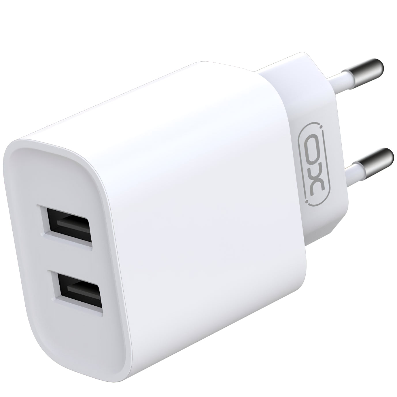 Network Charger with microUSB Cable XO Design CE02C, 10.5W, 2.1A, 2 x USB-A, White 