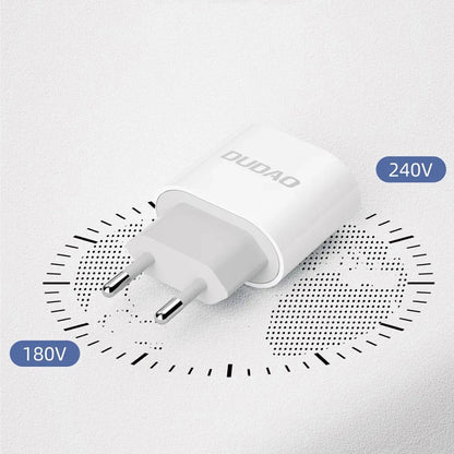 Network Charger with USB-C Cable Dudao A14EUC, 20W, 3A, 1 x USB-C, Black