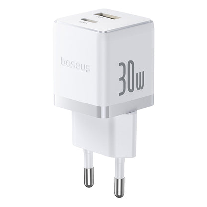 Baseus Palm USB-C Network Charger with Cable, 30W, 3A, 1 x USB-A - 1 x USB-C, White P1011160A213-01