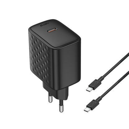 Network Charger with USB-C Cable Lito LC20T, 45W, 3A, 1 x USB-C, Black