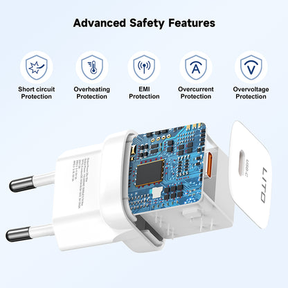 Lito LC11 Network Charger, 30W, 3A, 1 x USB-C, White