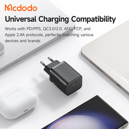 McDodo CH-0850 Ultimate Mini Network Charger, 65W, 3.25A, 1 x USB-C, Black