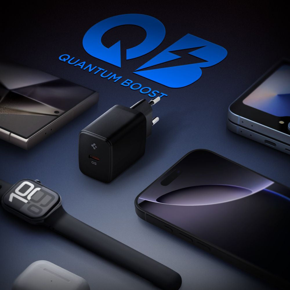 Spigen Essential Network Charger, 20W, 3A, 1 x USB-C, Black