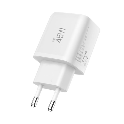 Tech-Protect NCA45W Network Charger, 45W, 3A, 1 x USB-A - 1 x USB-C, White