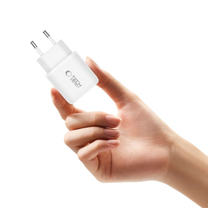 Tech-Protect NCA45W Network Charger, 45W, 3A, 1 x USB-A - 1 x USB-C, White