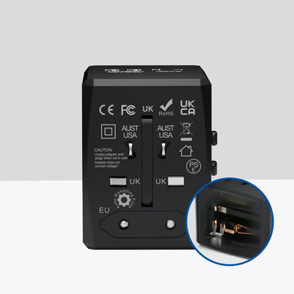 Techsuit HHT904-W2 Travel Network Charger, 20W, 3A, 2 x USB-A - 2 x USB-C, White