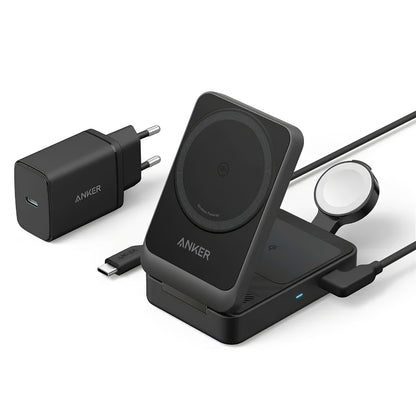 Anker MagGo 3in1 Wireless Network Charger, 15W, 1.67A, Black, Resealed B2557311