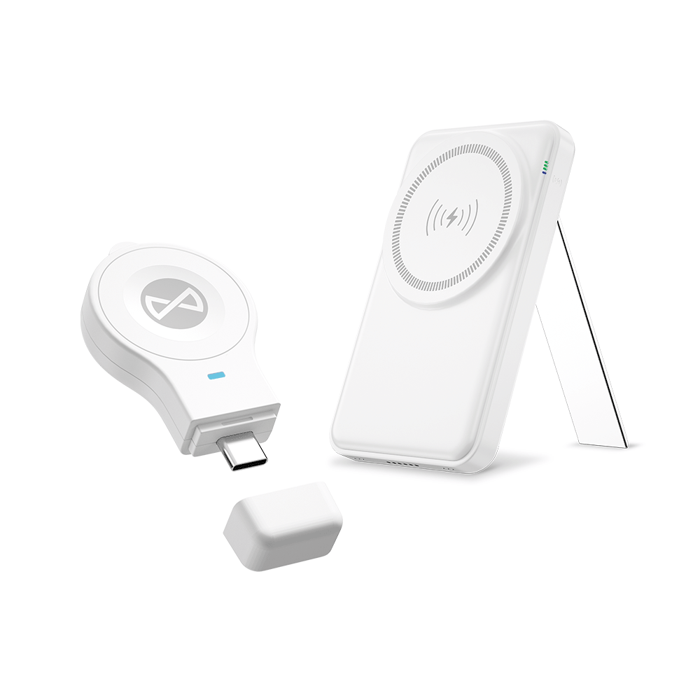 Forever MACS-100 5in1 Wireless Network Charger, 20W, 3A, 1 x USB-A, White